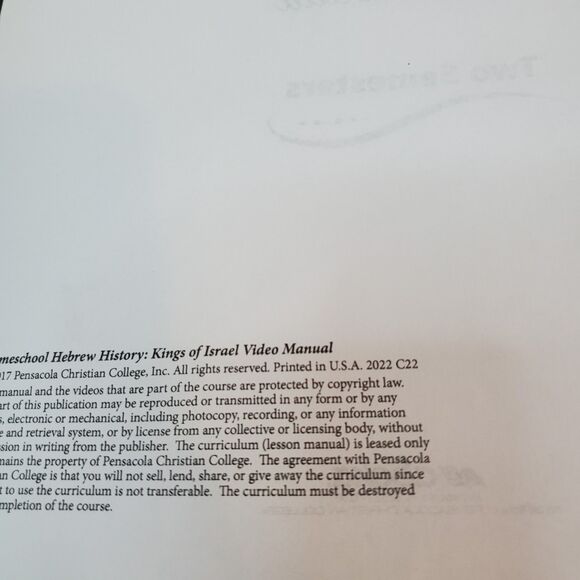 Abeka Kings Of Israel Video Manual, Quiz And Test Key Homeschool MISSING PG - Picture 6 of 10
